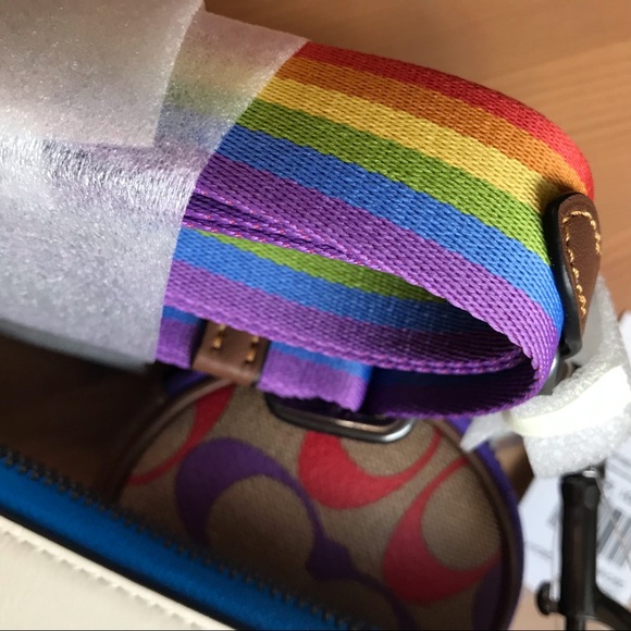 🌈 Coach Holden Crossbody With Rainbow Coin Case *Special Edition* ❤️ - Picture 10 of 14